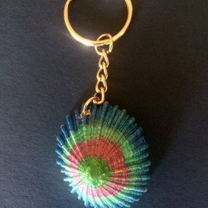 Shell keychains - rainbow