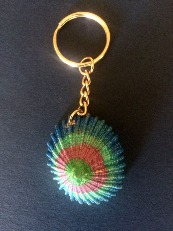 Shell keychains - rainbow