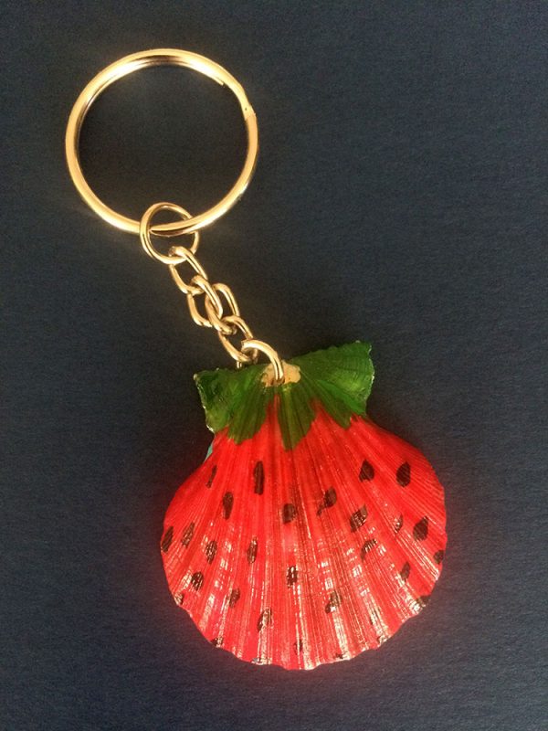Shell keychains - strawberry
